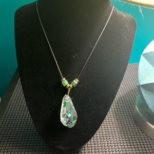 Handcrafted resin necklace